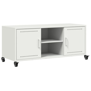 vidaXL Έπιπλο Τηλεόρασης Λευκό 100,5x39x43,5cm Ατσάλι