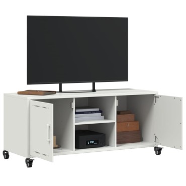 vidaXL Έπιπλο Τηλεόρασης Λευκό 100,5x39x43,5cm Ατσάλι