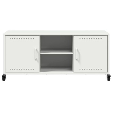 vidaXL Έπιπλο Τηλεόρασης Λευκό 100,5x39x43,5cm Ατσάλι