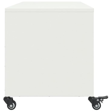 vidaXL Έπιπλο Τηλεόρασης Λευκό 100,5x39x43,5cm Ατσάλι