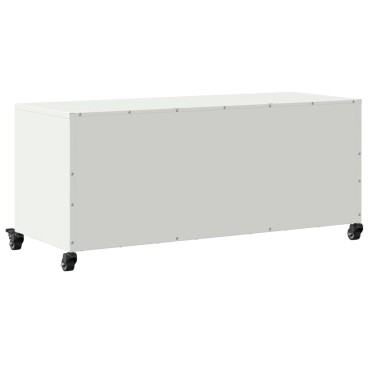 vidaXL Έπιπλο Τηλεόρασης Λευκό 100,5x39x43,5cm Ατσάλι