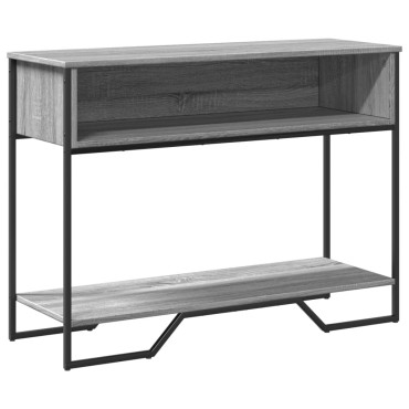 vidaXL Τραπέζι Κονσόλα Γκρι Sonoma 100x35x74,5cm Επεξεργασμένο Ξύλο 1 τεμ.