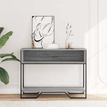 vidaXL Τραπέζι Κονσόλα Γκρι Sonoma 100x35x74,5cm Επεξεργασμένο Ξύλο 1 τεμ.