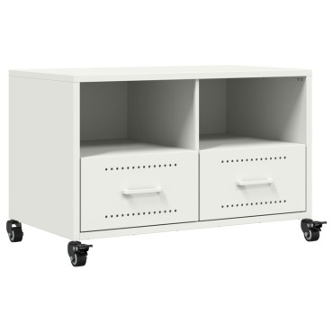 vidaXL Έπιπλο Τηλεόρασης Λευκό 68x39x43,5cm Χάλυβας