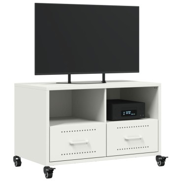 vidaXL Έπιπλο Τηλεόρασης Λευκό 68x39x43,5cm Χάλυβας