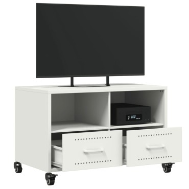 vidaXL Έπιπλο Τηλεόρασης Λευκό 68x39x43,5cm Χάλυβας