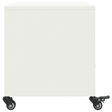 vidaXL Έπιπλο Τηλεόρασης Λευκό 68x39x43,5cm Χάλυβας