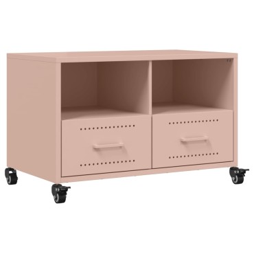 vidaXL Έπιπλο Τηλεόρασης Ροζ 68x39x43,5cm Χάλυβας