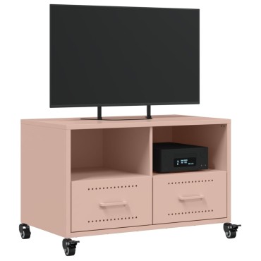 vidaXL Έπιπλο Τηλεόρασης Ροζ 68x39x43,5cm Χάλυβας