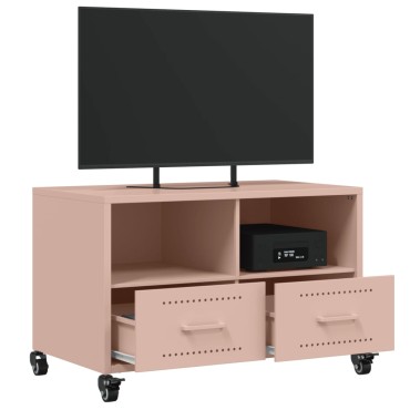 vidaXL Έπιπλο Τηλεόρασης Ροζ 68x39x43,5cm Χάλυβας