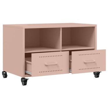 vidaXL Έπιπλο Τηλεόρασης Ροζ 68x39x43,5cm Χάλυβας