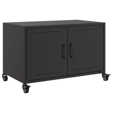 vidaXL Έπιπλο Τηλεόρασης Μαύρο 68x39x43,5cm Χάλυβας