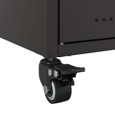 vidaXL Έπιπλο Τηλεόρασης Μαύρο 68x39x43,5cm Χάλυβας
