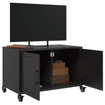 vidaXL Έπιπλο Τηλεόρασης Μαύρο 68x39x43,5cm Χάλυβας