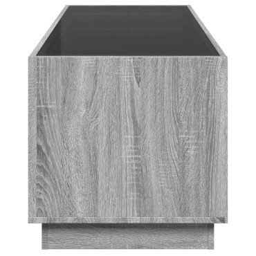 vidaXL Τραπεζάκι Σαλονιού Άπειρο Φως LED Γκρι Sonoma 90x50x50cm 1 τεμ.