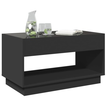 vidaXL Τραπεζάκι Σαλονιού Infinity LED Μαύρο 90x50x50cm 1 τεμ.