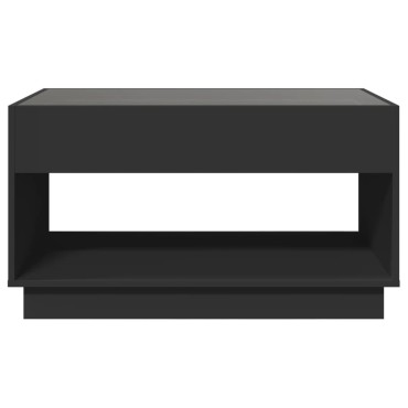vidaXL Τραπεζάκι Σαλονιού Infinity LED Μαύρο 90x50x50cm 1 τεμ.