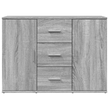 vidaXL Μπουφές Γκρι Sonoma 90,5x29,5x65cm από Επεξεργασμένο Ξύλο 1 τεμ.