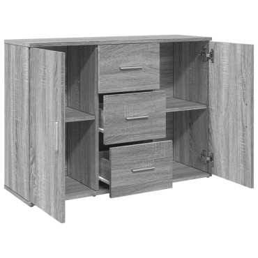 vidaXL Μπουφές Γκρι Sonoma 90,5x29,5x65cm από Επεξεργασμένο Ξύλο 1 τεμ.