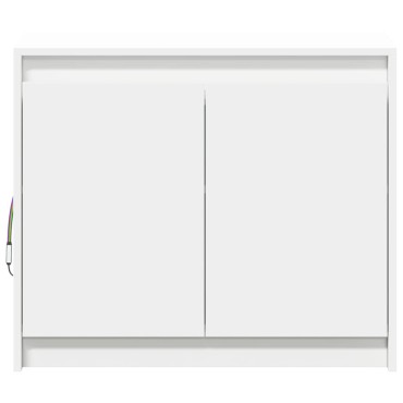 vidaXL Μπουφές με Φώτα LED Λευκός 72x34x61cm από Επεξεργασμένο Ξύλο 1 τεμ.