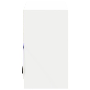 vidaXL Μπουφές με Φώτα LED Λευκός 72x34x61cm από Επεξεργασμένο Ξύλο 1 τεμ.