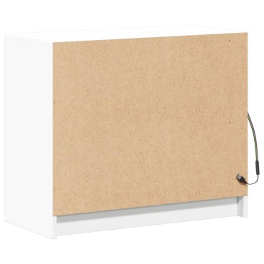 vidaXL Μπουφές με Φώτα LED Λευκός 72x34x61cm από Επεξεργασμένο Ξύλο 1 τεμ.