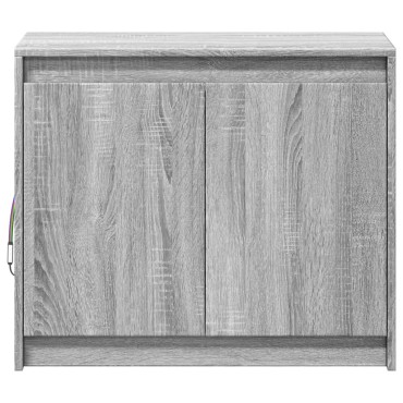 vidaXL Ντουλάπι με Φώτα LED Γκρι Sonoma 72x34x61cm Επεξεργασμένο Ξύλο 1 τεμ.