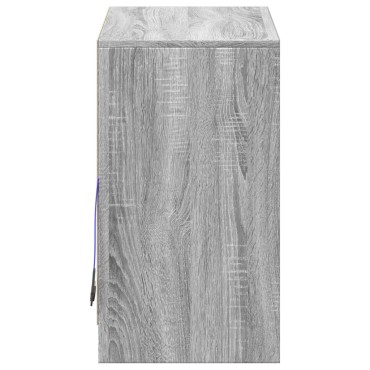 vidaXL Ντουλάπι με Φώτα LED Γκρι Sonoma 72x34x61cm Επεξεργασμένο Ξύλο 1 τεμ.