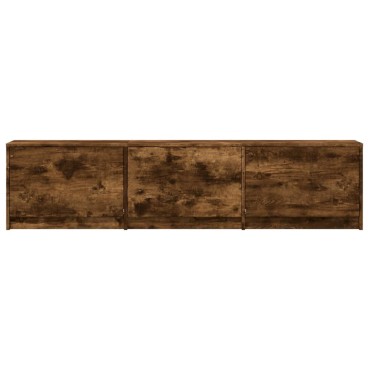 vidaXL Έπιπλο Τηλεόρασης με LED Καπνιστή Δρυς 165x34x40cm Επεξ. Ξύλο