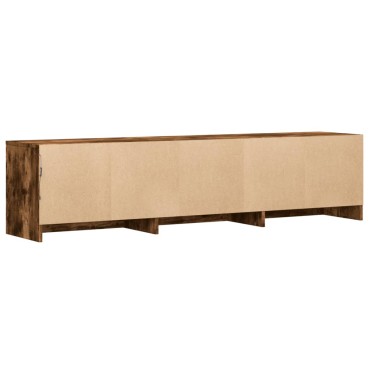 vidaXL Έπιπλο Τηλεόρασης με LED Καπνιστή Δρυς 165x34x40cm Επεξ. Ξύλο