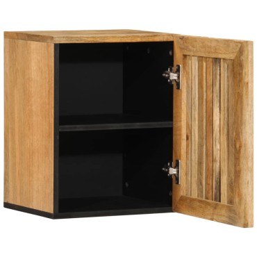 vidaXL Ντουλάπι Μπάνιου Επιτοίχιο 38x33x48cm Μασίφ Ακατ. Ξύλο Μάνγκο
