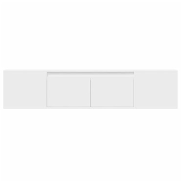 vidaXL Έπιπλο Τοίχου Τηλεόρασης με LED Λευκό 180x31x39,5cm