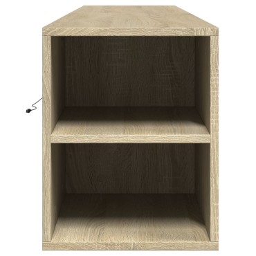 vidaXL Έπιπλο Τοίχου Τηλεόρασης με LED Sonoma Δρυς 180x31x39,5cm