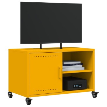 vidaXL Έπιπλο Τηλεόρασης Μουσταρδί Κίτρινο 68x39x43,5cm από Ατσάλι
