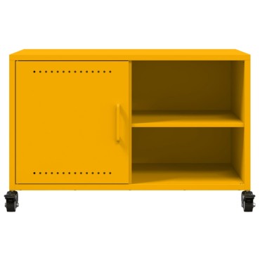 vidaXL Έπιπλο Τηλεόρασης Μουσταρδί Κίτρινο 68x39x43,5cm από Ατσάλι