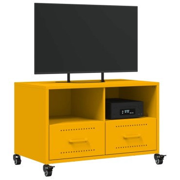 vidaXL Έπιπλο Τηλεόρασης Μουσταρδί Κίτρινο 68x39x43,5cm από Ατσάλι