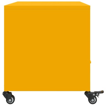 vidaXL Έπιπλο Τηλεόρασης Μουσταρδί Κίτρινο 68x39x43,5cm από Ατσάλι