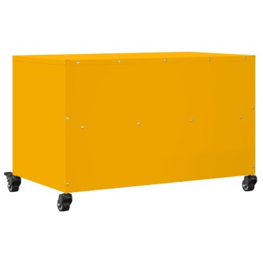 vidaXL Έπιπλο Τηλεόρασης Μουσταρδί Κίτρινο 68x39x43,5cm από Ατσάλι