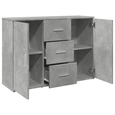 vidaXL Ντουλάπι Γκρι Σκυροδέματος 90,5x29,5x65cm Επεξεργασμένο Ξύλο 1 τεμ.