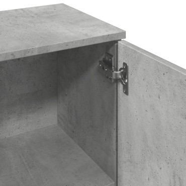 vidaXL Ντουλάπι Γκρι Σκυροδέματος 90,5x29,5x65cm Επεξεργασμένο Ξύλο 1 τεμ.