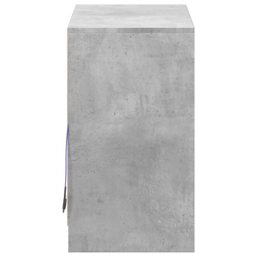 vidaXL Ντουλάπι με Φώτα LED Γκρι Σκυρ. 72x34x61cm Επεξεργασμένο Ξύλο 1 τεμ.