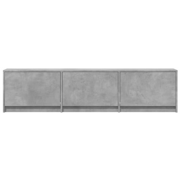 vidaXL Έπιπλο Τηλεόρασης με LED Γκρι Σκυρ. 165x34x40cm Επεξ. Ξύλο