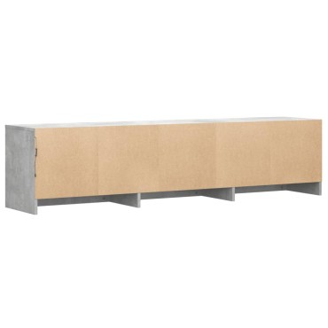 vidaXL Έπιπλο Τηλεόρασης με LED Γκρι Σκυρ. 165x34x40cm Επεξ. Ξύλο