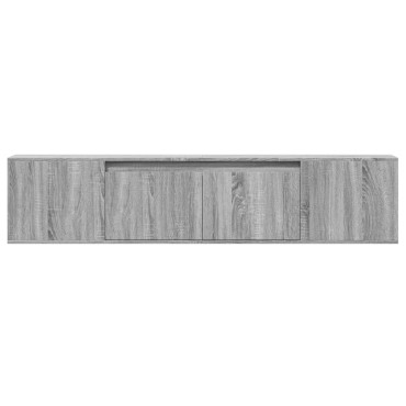 vidaXL Έπιπλο Τοίχου Τηλεόρασης με LED Γκρι Sonoma 180x31x39,5cm
