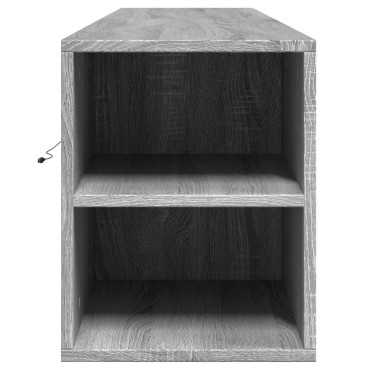 vidaXL Έπιπλο Τοίχου Τηλεόρασης με LED Γκρι Sonoma 180x31x39,5cm