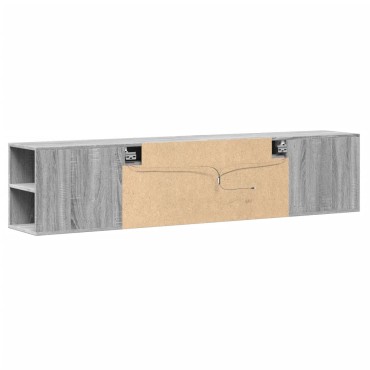 vidaXL Έπιπλο Τοίχου Τηλεόρασης με LED Γκρι Sonoma 180x31x39,5cm