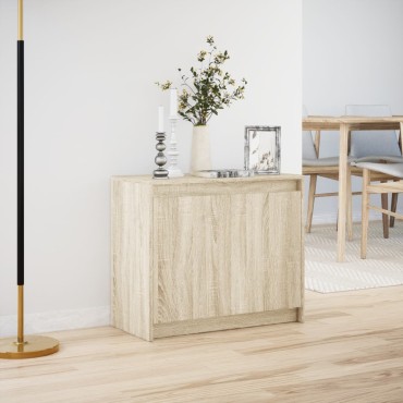 vidaXL Ντουλάπι με Φώτα LED Sonoma Δρυς 72x34x61cm Επεξεργασμένο Ξύλο 1 τεμ.