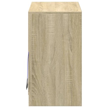 vidaXL Ντουλάπι με Φώτα LED Sonoma Δρυς 72x34x61cm Επεξεργασμένο Ξύλο 1 τεμ.
