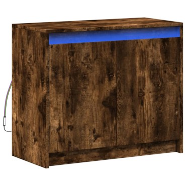 vidaXL Ντουλάπι με Φώτα LED Δρυς 72x34x61cm Επεξεργασμένο Ξύλο 1 τεμ.