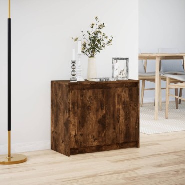 vidaXL Ντουλάπι με Φώτα LED Δρυς 72x34x61cm Επεξεργασμένο Ξύλο 1 τεμ.
